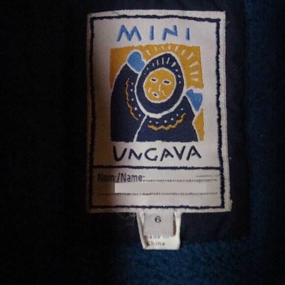 Winter Coat Mini Ungava Blue Embroidered Youth Size 6 - Picture 2 of 4